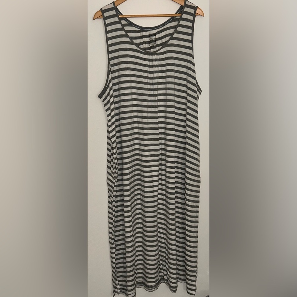 Joyspun Striped Maxi Dress Gray and White